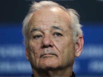 Bill Murray attends a news conference for the movie 'Isle of Dogs' during the 68th edition of the International Film Festival Berlin, Berlinale, in Berlin, Germany, Thursday, Feb. 15, 2018. (AP Photo/Markus Schreiber)