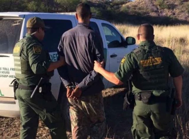Border Patrol agents arrest illegal immigrant - CBP photo