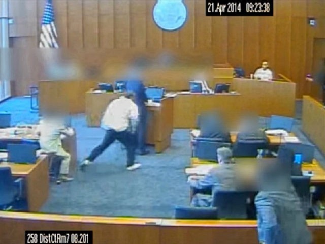 WATCH: Crips Gang Member Attacks Court Witness Before Marshal Fatally Shoots Attacker
