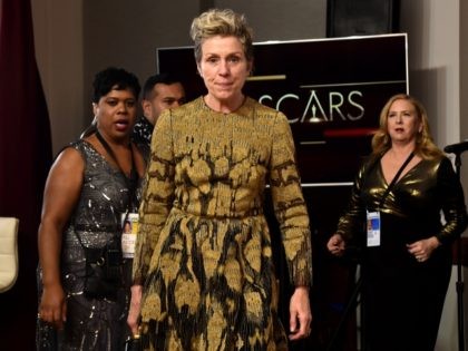 Actor Frances McDormand, winner of the Best Actress award for 'Three Billboards Outsi