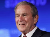 Former President George W. Bush speaks Friday, June 23, 2017, during "Stand-To," a summit held by the George W. Bush Institute focused on veteran transition, in Washington. (AP Photo/Jacquelyn Martin)