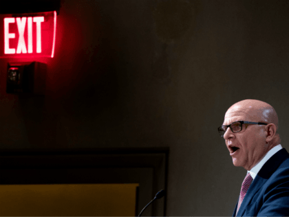 White House National Security Adviser H.R. McMaster delivers keynote remarks during a discussion on 'Syria: Is the Worst Yet to Come?' in Washington, DC, on March 15, 2018. / AFP PHOTO / JIM WATSON (Photo credit should read JIM WATSON/AFP/Getty Images)