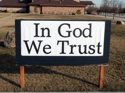 A sign that reads "In God We Trust" is pictured outside the Central Valley Baptist Church on Tuesday, Feb. 9, 2010 in Meridian, Idaho. Laura Silsby is among five members of the Central Valley Baptist church congregation being held in a Haitian jail on charges of kidnapping. A closer look …