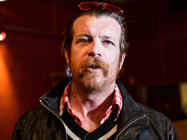 Jesse Hughes, the singer of the American band 'Eagles of Death Metal' is seen du
