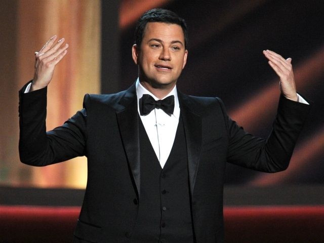 Host Jimmy Kimmel speaks onstage during the 64th Annual Primetime Emmy Awards at Nokia Theatre L.A. Live on September 23, 2012 in Los Angeles, California. (Photo by Kevin Winter/Getty Images)