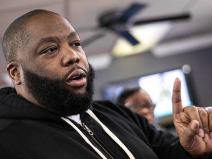 Rapper Killer Mike talks about the upcoming South Carolina Democratic presidential primary at Stroy's Barber Shop Friday, February 26, 2016 in Columbia, South Carolina. Michael Render, aka Killer Mike, campaigned for Democratic presidential candidate Bernie Sanders in the state capital the day before voters participate in the state's primary election. …