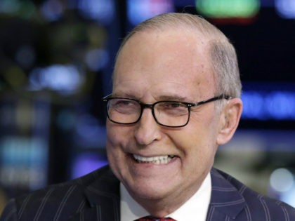 Larry Kudlow, a long-time fixture on the CNBC business news network who previously served in the Reagan administration, is interviewed on the floor of the New York Stock Exchange, Wednesday, March 14, 2018. President Donald Trump has chosen Kudlow to be his top economic aide. (AP Photo/Richard Drew)