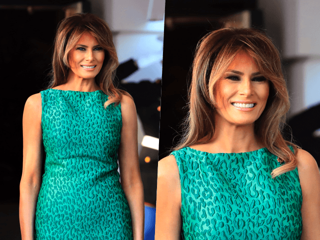 Melania in Green collage