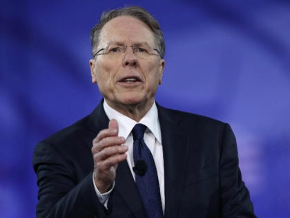 Wayne LaPierre, Executive Vice President of the National Rifle Association, addresses the Conservative Political Action Conference at the Gaylord National Resort and Convention Center February 24, 2017 in National Harbor, Maryland. Hosted by the American Conservative Union, CPAC is an annual gathering of right wing politicians, commentators and their supporters. …