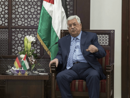 Palestinian President Mahmoud Abbas, in the West Bank Town of Ramallah, Wednesday, Jan. 31, 2018. (Atef Safadi/Pool Photo via AP)