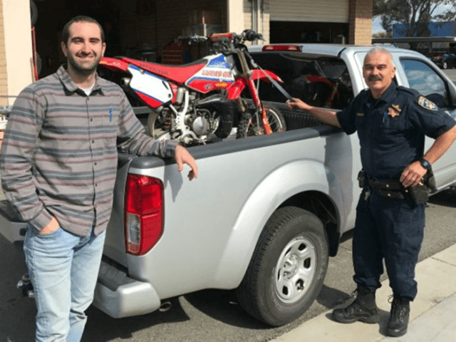 Stolen Dirt Bike Returned To Owner In California 17 Years Later