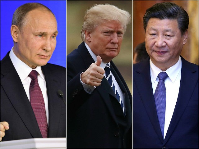 Vladimir Putin, Donald Trump, and Xi Jinping