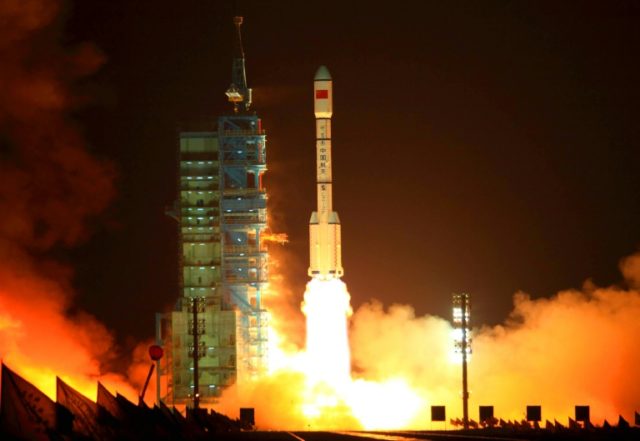 Earth-bound Chinese spacelab plunging to fiery end