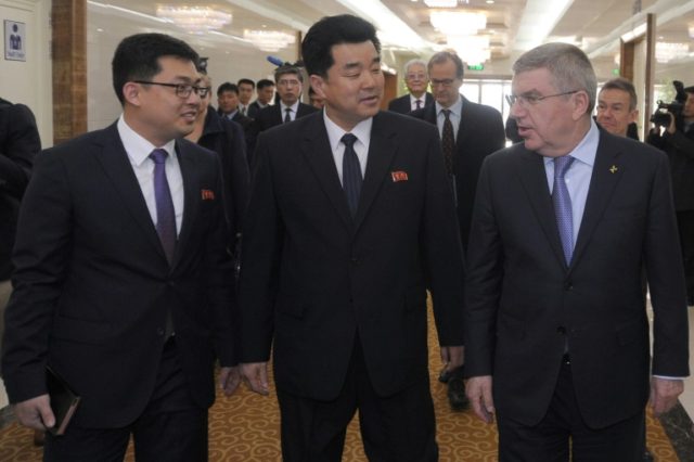 North Korea's Kim meets IOC chief in Pyongyang: KCNA