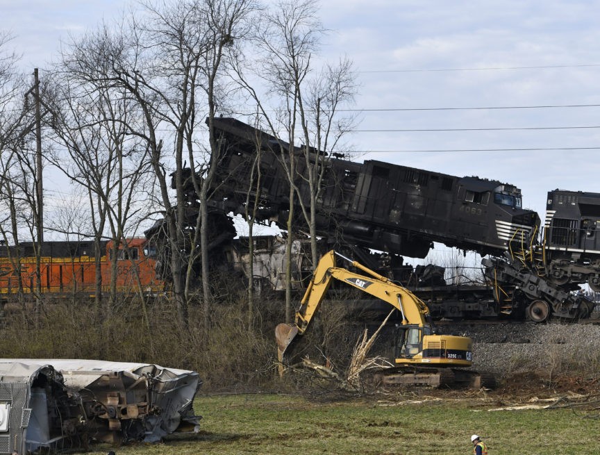 The Latest Norfolk Southern clearing derailed freight cars Breitbart