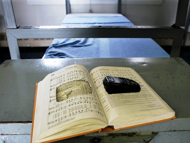 Cell phone found in prison bible.