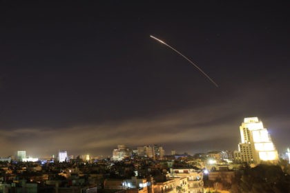 Damascus skies erupt with missile fire as the U.S. launches an attack on Syria targeting d