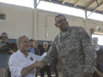 Abbott with National Guard at Border