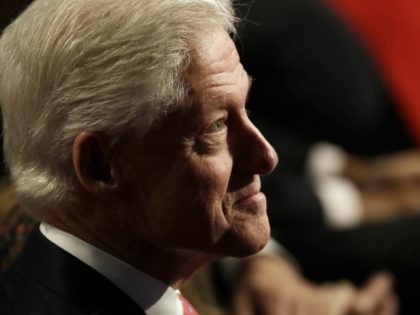 Former President Bill Clinton waits for the third debate between Democratic presidential nominee Hillary Clinton and Republican presidential nominee Donald Trump during the third presidential at UNLV in Las Vegas, Wednesday, Oct. 19, 2016. (AP Photo/Patrick Semansky)