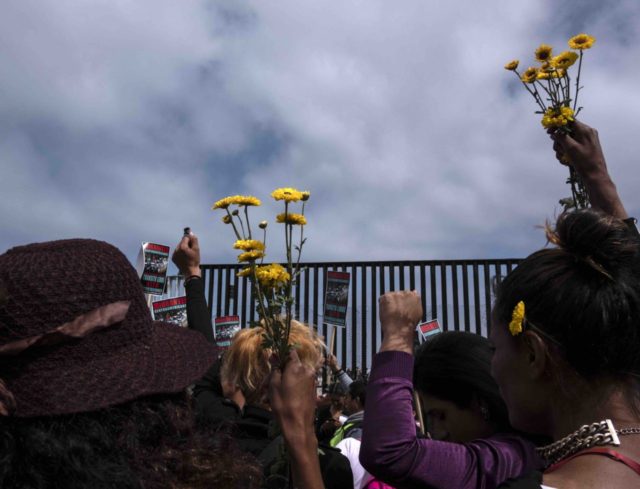 Border protest (Guillermo Arias / AFP / Getty)