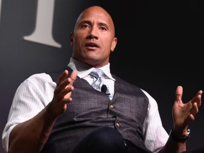 Actor Dwayne 'The Rock' Johnson speaks onstage during 'The Next Intersectio