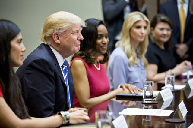 President Trump meeting with women small business owners in White House.