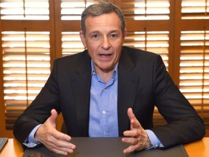 Bob Iger, chairman and chief executive officer of The Walt Disney Company, speaks to membe