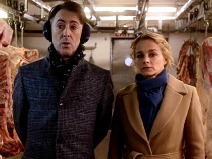 Alan Cumming and Bojana Novakovic in Instinct (CBS, 2018)
