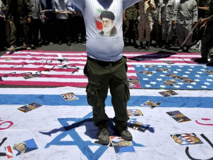 Iran anti-Israel anti-US protest (Ebrahim Noroozi / Associated Press)