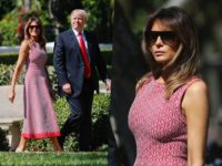 Melania in Azzedine Alaia on Easter Melania in Azzedine Alaia on Easter