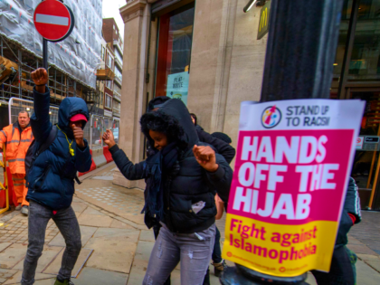 LONDON, ENGLAND - MARCH 17: Anti-racism demostrators dance to music during a march against racism on March 17, 2018 in London, England. The march is organised by the group Stand Up to Racism as an expression of unity against racism, Islamophobia and anti-Semitism. (Photo by Chris J Ratcliffe/Getty Images)