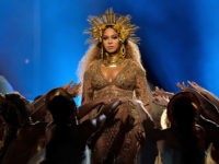 beyonce-grammys-virgin-mary-2017-1-getty LOS ANGELES, CA - FEBRUARY 12: Singer Beyonce performs during The 59th GRAMMY Awards at STAPLES Center on February 12, 2017 in Los Angeles, California. (Photo by Larry Busacca/Getty Images for NARAS)