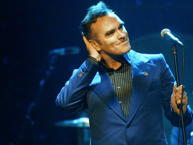 Singer Morrissey performs April 23, 2004 at the Wiltern LG in Los Angeles, California. The former Smiths frontman sold out five consecutive nights in Los Angeles.