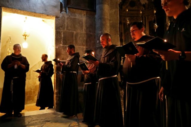 Franciscan friars, guardians of Jerusalem's Holy Sepulchre