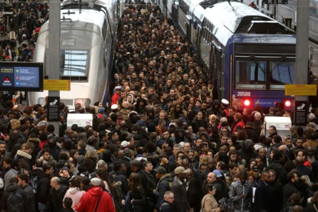 France faces second day of transport chaos as rail workers strike