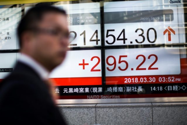 Asian stocks broadly higher as trade fears ease