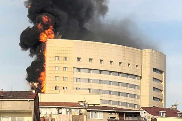 Major fire engulfs Istanbul hospital, patients evacuated