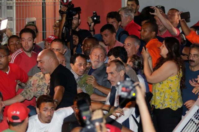 Brazil's Lula spends first day of 12-year prison sentence
