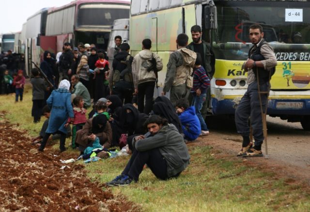 Protest in north Syria as Ghouta evacuees stranded