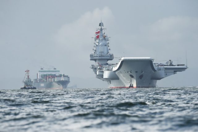 China's sole aircraft carrier, the Liaoning. (AFP/Anthony WALLACE)