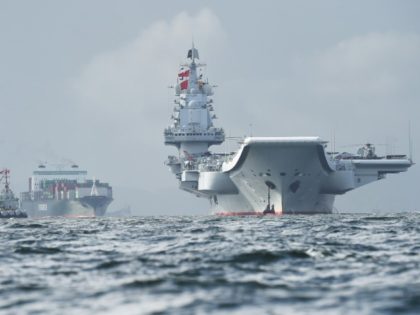 China's sole aircraft carrier, the Liaoning. (AFP/Anthony WALLACE)