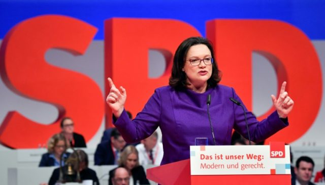 German Social Democrats to elect Andrea Nahles as first female leader