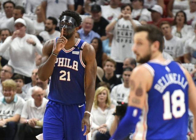 Embiid shines in playoff debut, Blazers on the brink