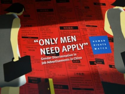 China's 'men only' job culture slammed in new report