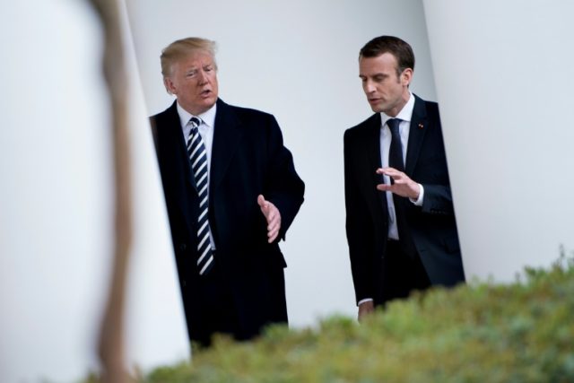Trump rips into Iran deal, exposing rift with Macron