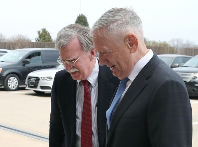 Bolton, Mattis meet at Pentagon