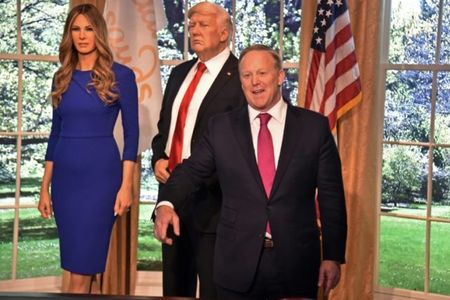 Ex White House spokesman unveils Melania Trump waxwork