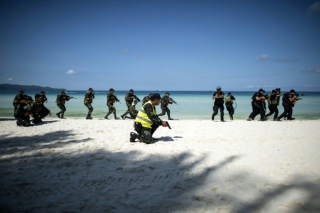 Philippines police hold riot drills as Boracay closure challenged