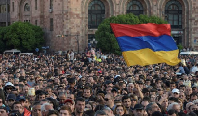 Armenian protest leader says he's only possible PM