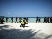 Police on Boracay carried out drills simulating clashes with protesters, terrorist attacks and a hostage incident Philippines police hold riot drills as Boracay closure challenged